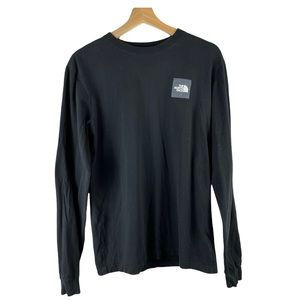 North Face Logo Black Long Sleeve Shirt Size Small